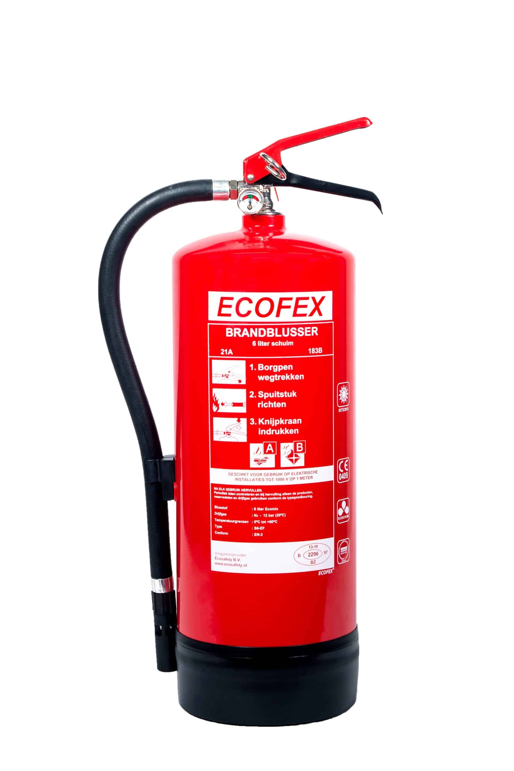 ECOFEX 6 liter Schuim Brandblusser